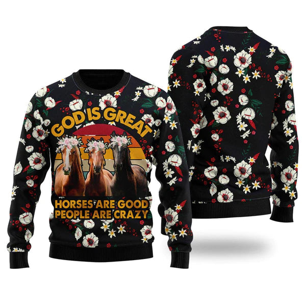 God Is Great Ugly Christmas Sweater For Men & Women Christmas Gift Sweater US1788 - WeCustomit