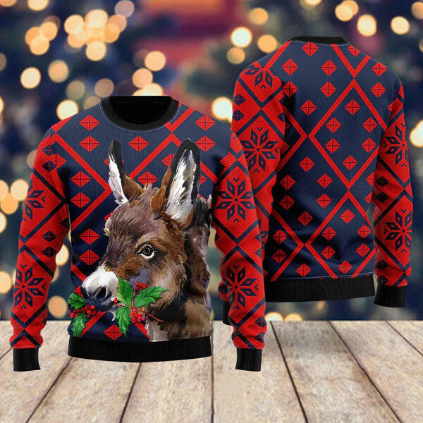 Donkey Ugly Christmas Sweater For Men & Women Christmas Gift Sweater US1674 - WeCustomit