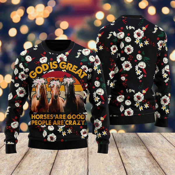 God Is Great Ugly Christmas Sweater For Men & Women Christmas Gift Sweater US1788 - WeCustomit