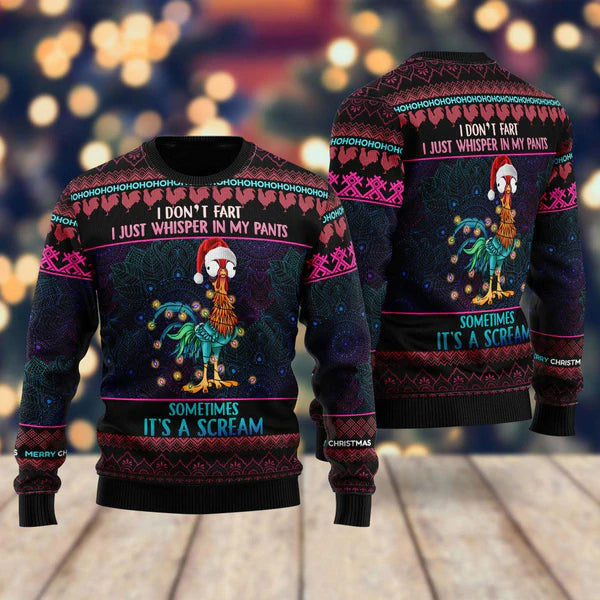 Chicken Funny Christmas Ugly Christmas Sweater For Men & Women Christmas Gift Sweater US1088 - WeCustomit