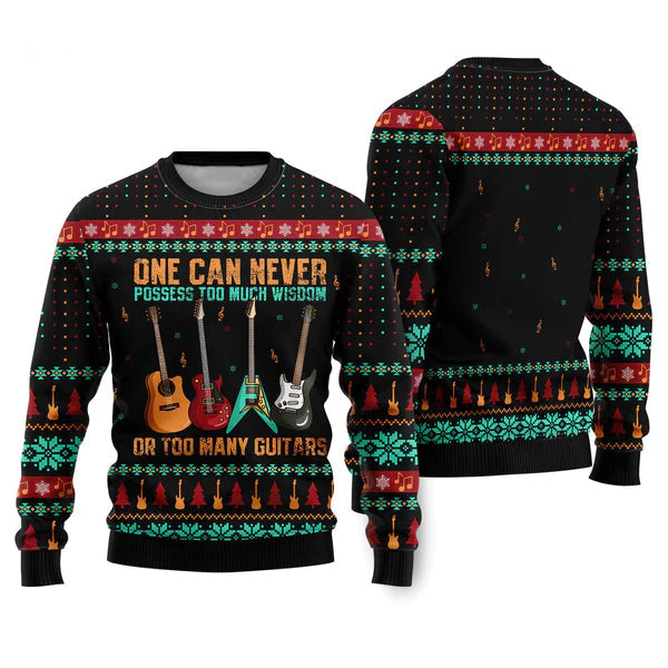 Guitar Old Vintage Ugly Christmas Sweater For Men & Women Christmas Gift Sweater US1996 - WeCustomit