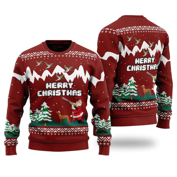 Duck Hunting Christmas Ugly Christmas Sweater For Men & Women Christmas Gift Sweater US1089 - WeCustomit