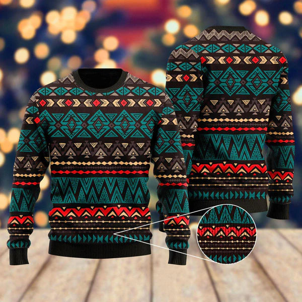 Native Aztec Navajo Ugly Christmas Sweater For Men & Women Christmas Gift Sweater US1627 - WeCustomit