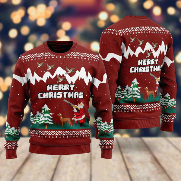 Duck Hunting Christmas Ugly Christmas Sweater For Men & Women Christmas Gift Sweater US1089 - WeCustomit