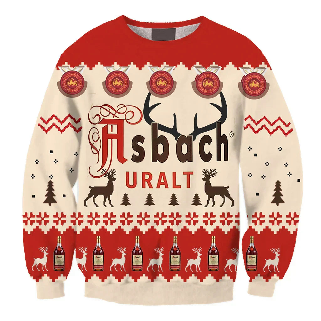 Unisex Asbach 3D Ugly Christmas Sweater For Men & Women Christmas Gift Sweater BH1055 - WeCustomit