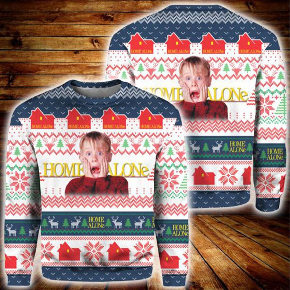 Home Alone Ugly Christmas Sweater For Men & Women Christmas Gift Sweater PT1012 - WeCustomit