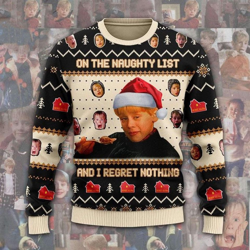 Home Alone Ugly Christmas Sweater For Men & Women Christmas Gift Sweater PT1013 - WeCustomit