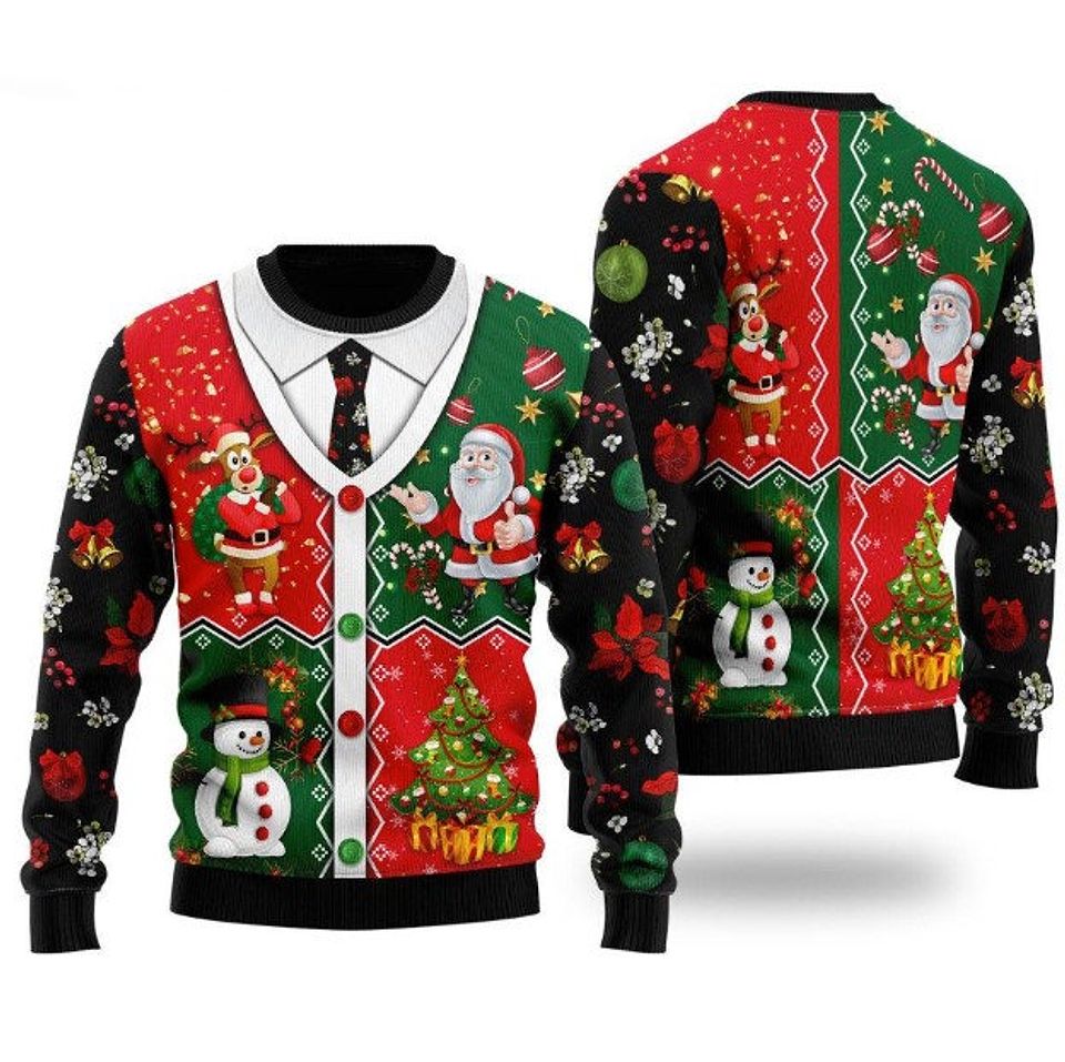 Christmas Cardigan Xmas Funny Ugly Christmas Sweater For Men & Women Christmas Gift Sweater PT1032 - WeCustomit