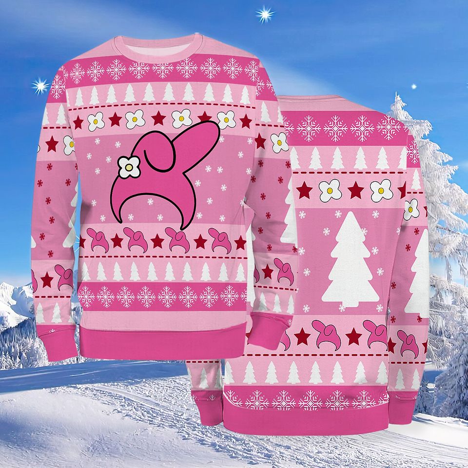 My Melody Winter Ugly Christmas Sweater For Men & Women Christmas Gift Sweater PT1034 - WeCustomit