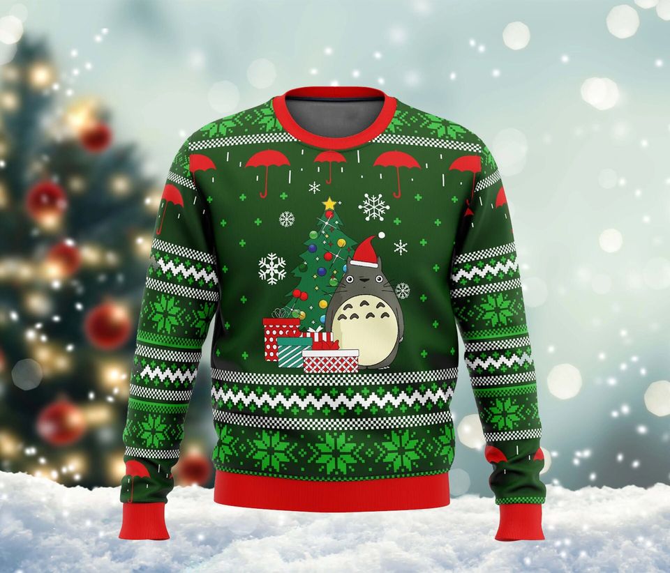 My Neighbor Totoro Christmas Ugly Christmas Sweater For Men & Women Christmas Gift Sweater PT1046 - WeCustomit