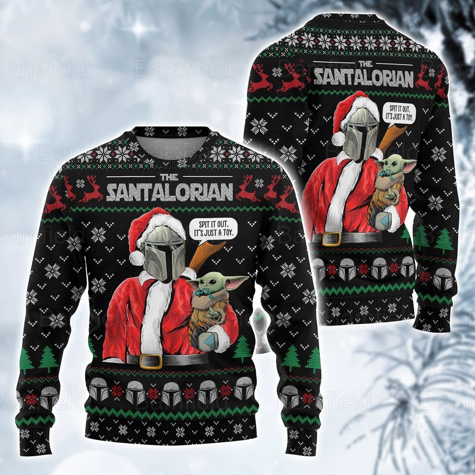 The Santa Baby Y.oda Christmas Ugly Sweater For Men & Women Christmas Gift Sweater PT1051 - WeCustomit