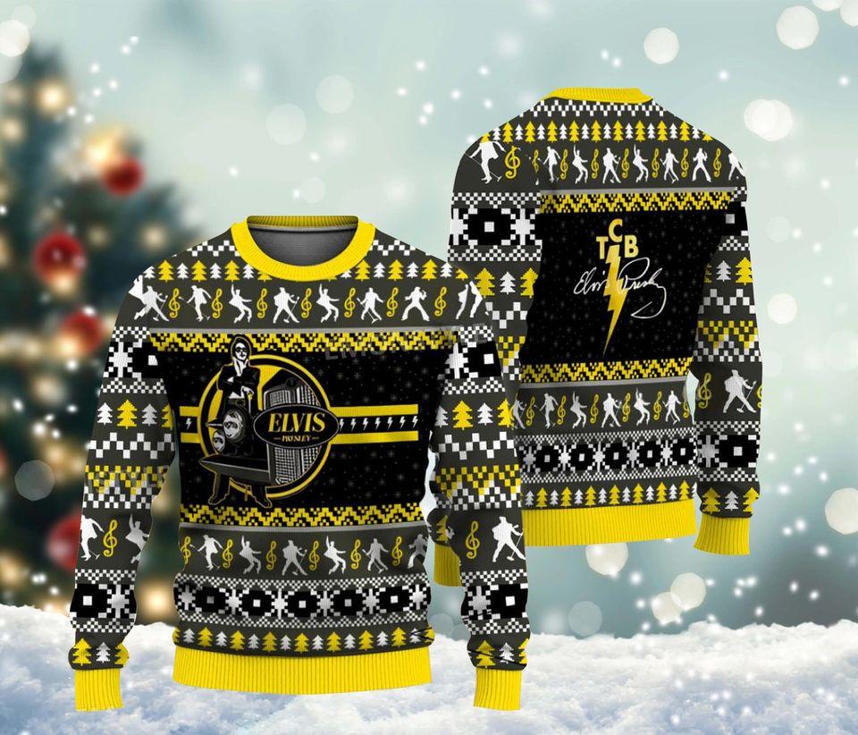 El.vis Pre.sley Ugly Christmas Sweater For Men & Women Christmas Gift Sweater BH657 - WeCustomit
