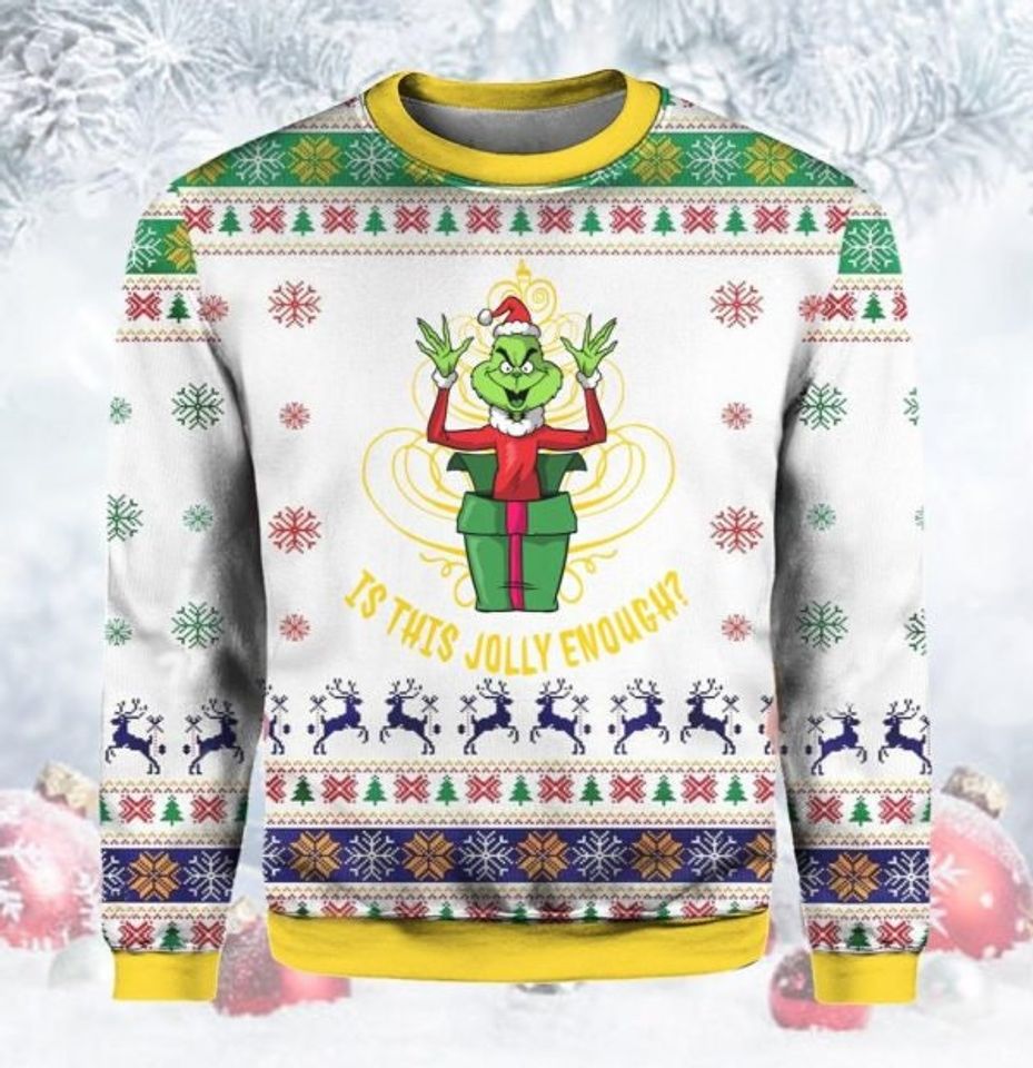 Is This Jolly Enough Ugly Christmas Sweater For Men & Women Christmas Gift Sweater BH662 - WeCustomit