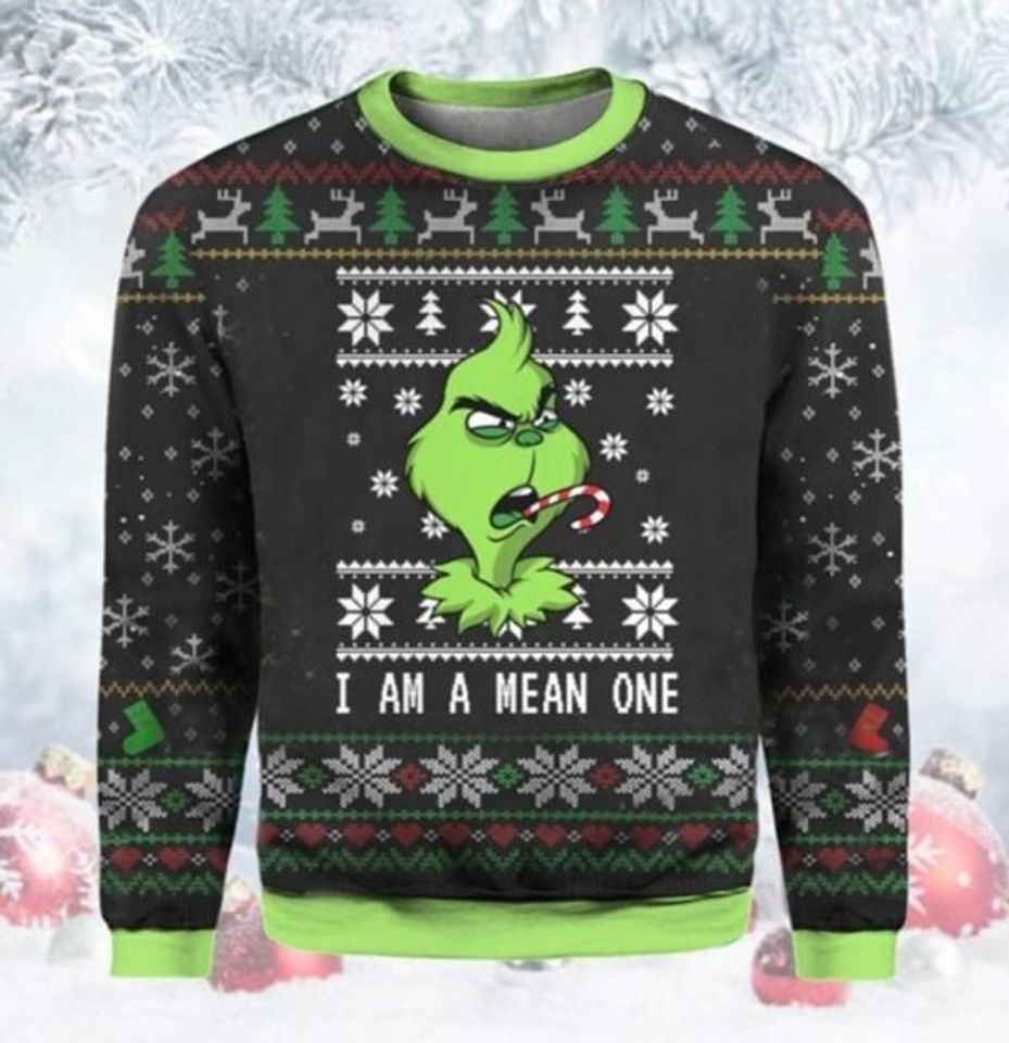 I Am Mean One Ugly Christmas Sweater For Men & Women Christmas Gift Sweater BH680 - WeCustomit
