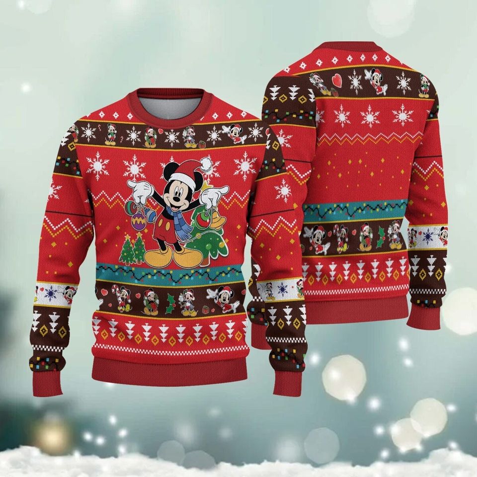 Mic.key Mou.se Ugly Christmas Sweater For Men & Women Christmas Gift Sweater BH682 - WeCustomit