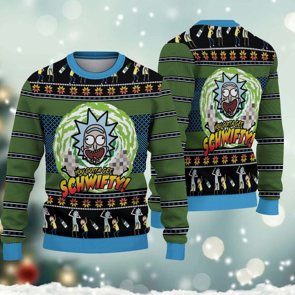 Get schwif Rick And Rickandmorty Ugly Christmas Sweater For Men & Women Christmas Gift Sweater BH685 - WeCustomit