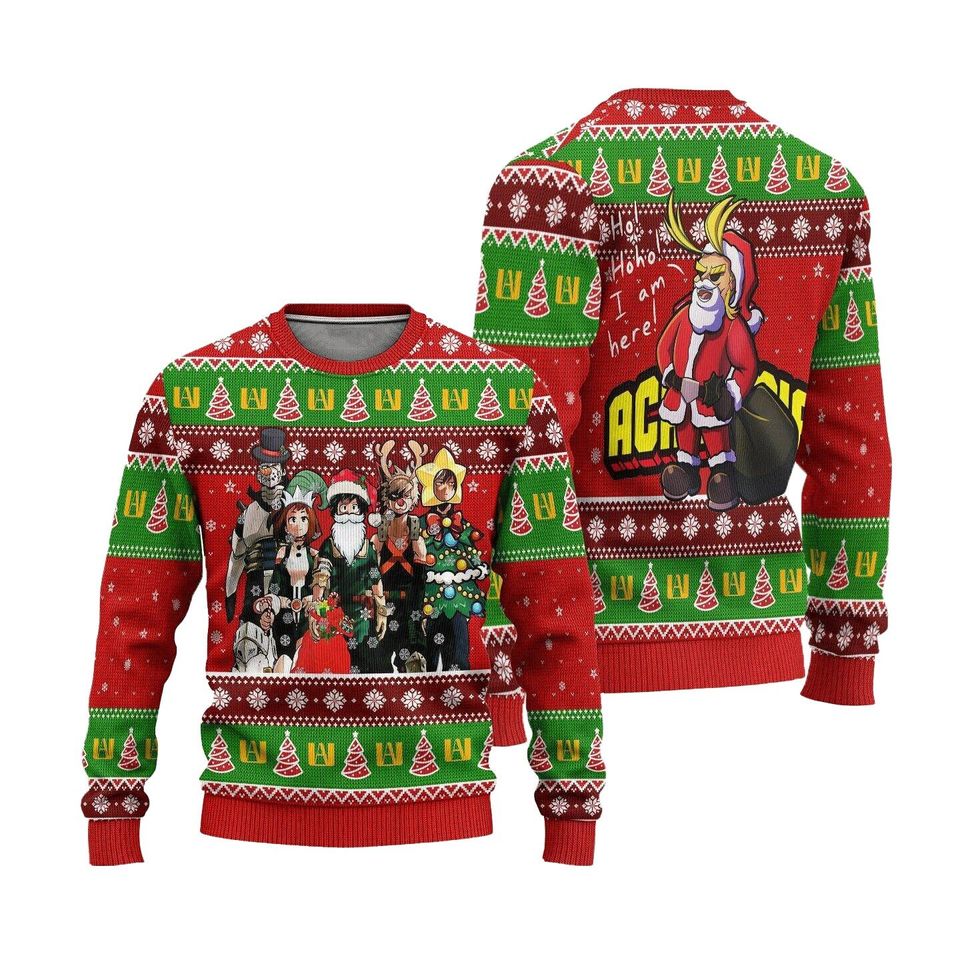 Hero Anime Ugly Christmas Sweater For Men & Women Christmas Gift Sweater BH692 - WeCustomit