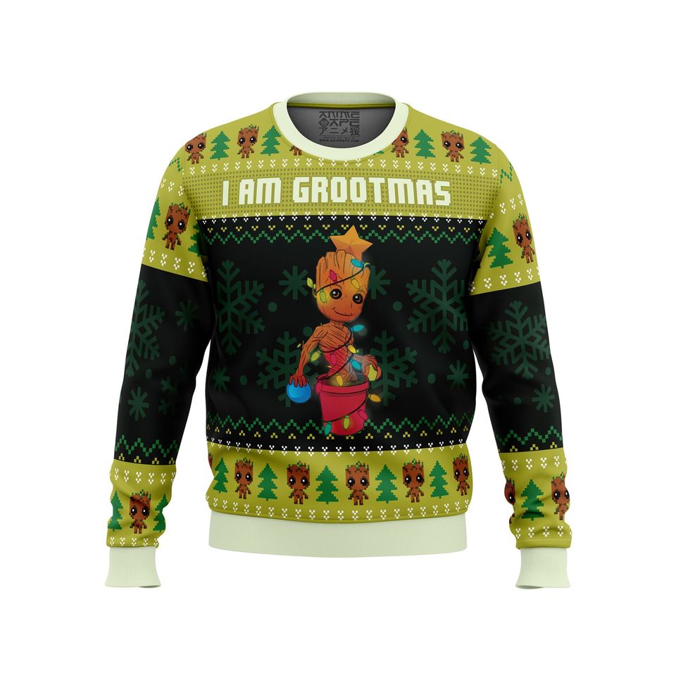 I am Grootmas Ugly Christmas Sweater For Men & Women Christmas Gift Sweater BH693 - WeCustomit