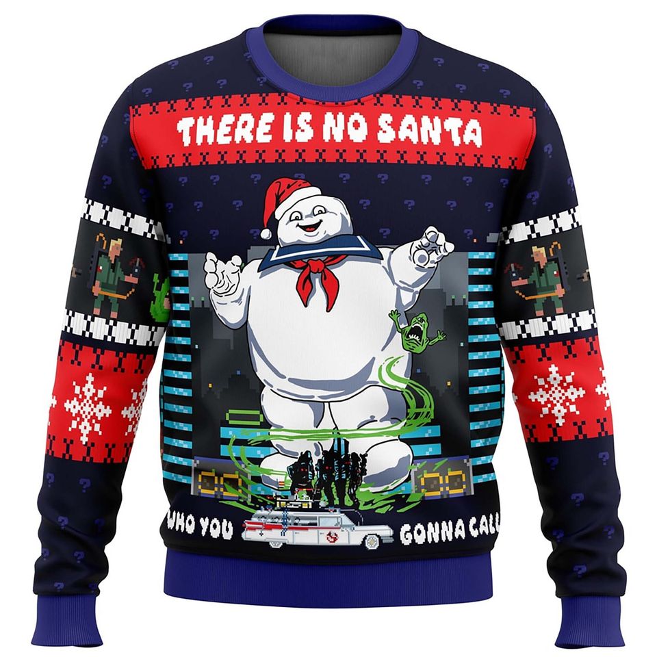 There Is No Santa Ghost Ugly Christmas Sweater For Men & Women Christmas Gift Sweater BH702 - WeCustomit