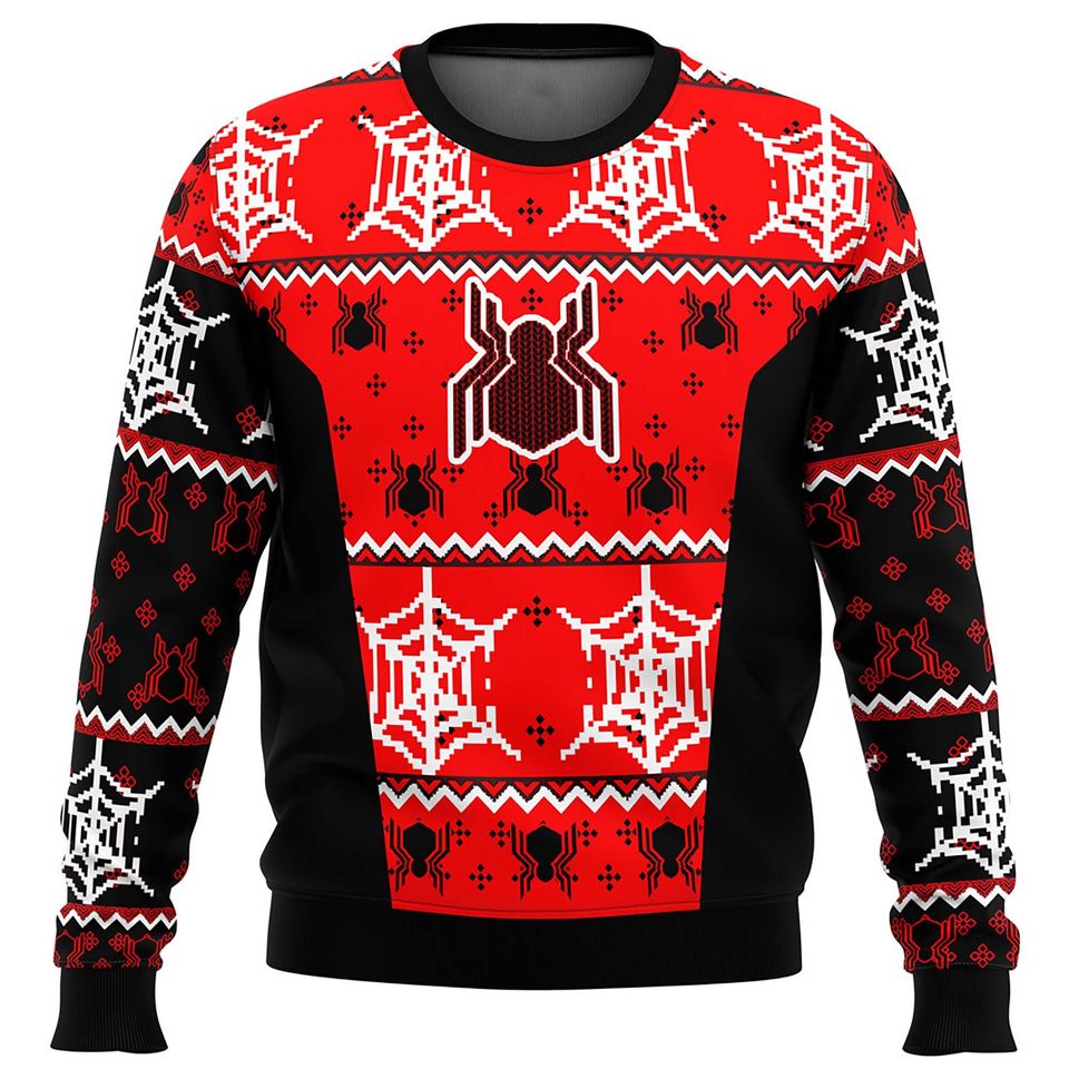 Spider Superhero Ugly Christmas Sweater For Men & Women Christmas Gift Sweater BH708 - WeCustomit