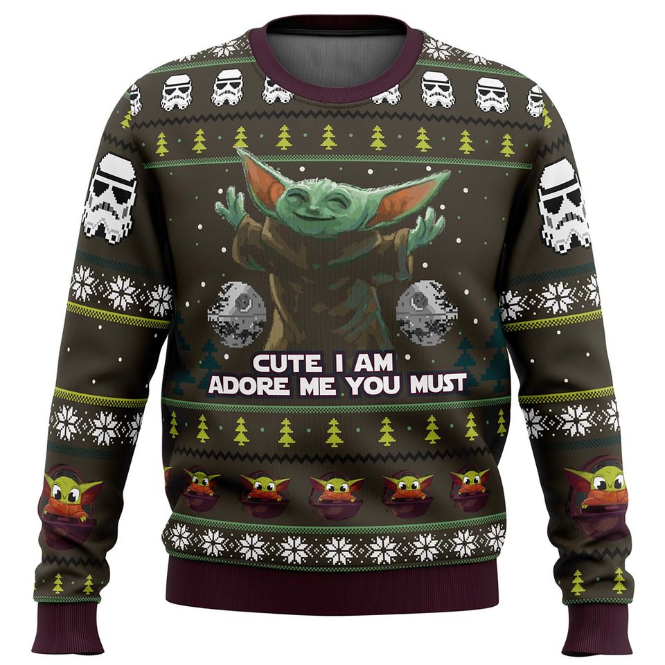 Cute I Am Adore Me You Must Ugly Christmas Sweater For Men & Women Christmas Gift Sweater PT1062 - WeCustomit