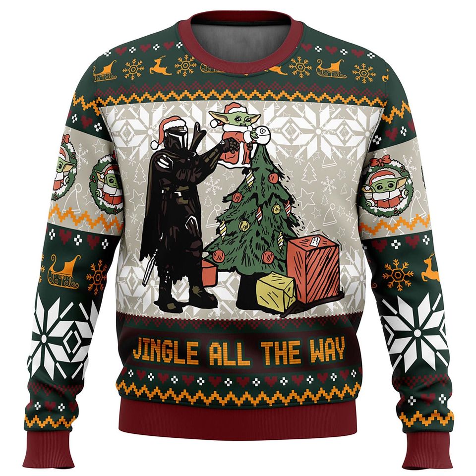 Jingle All The Way Ugly Christmas Sweater For Men & Women Christmas Gift Sweater PT1063 - WeCustomit