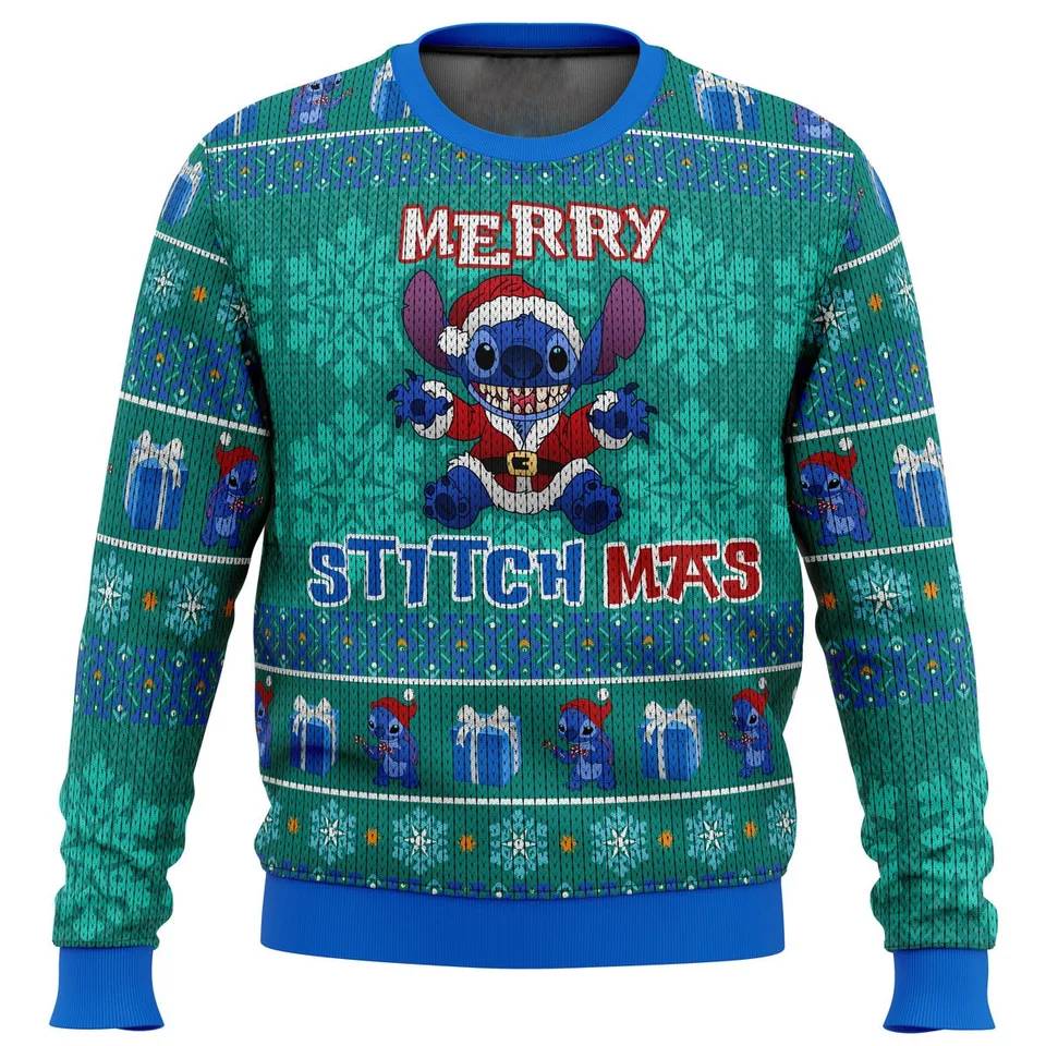 Merry Stitchmas Ugly Christmas Sweater For Men & Women Christmas Gift Sweater PT1088 - WeCustomit