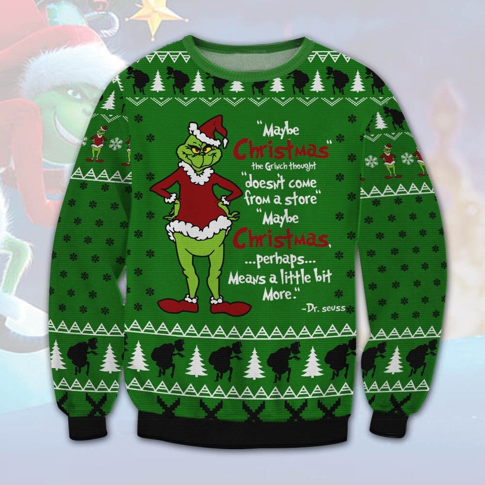 Funny character Quotes Ugly Christmas Sweater For Men & Women Christmas Gift Sweater PT1096 - WeCustomit