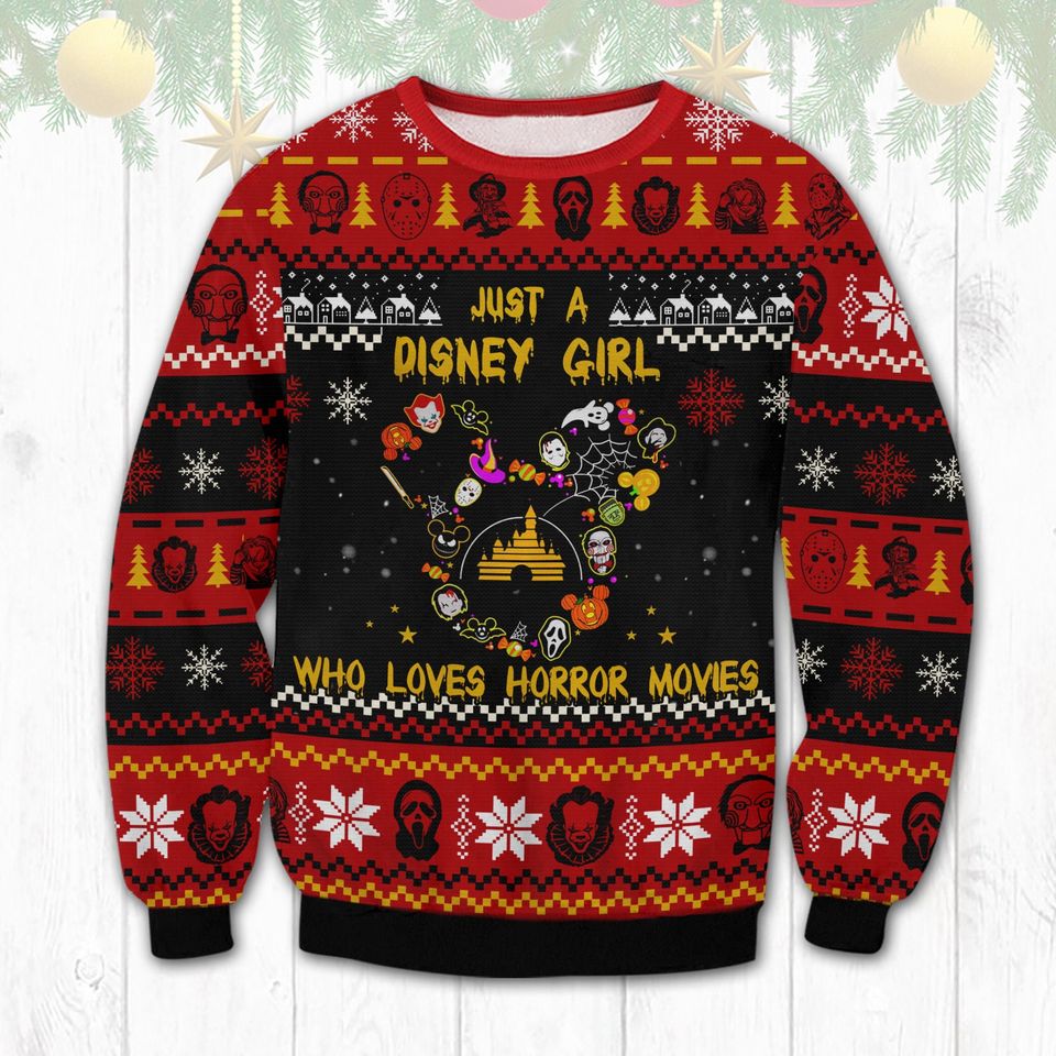 Who Love Horror Movie Ugly Christmas Sweater For Men & Women Christmas Gift Sweater PT1106 - WeCustomit