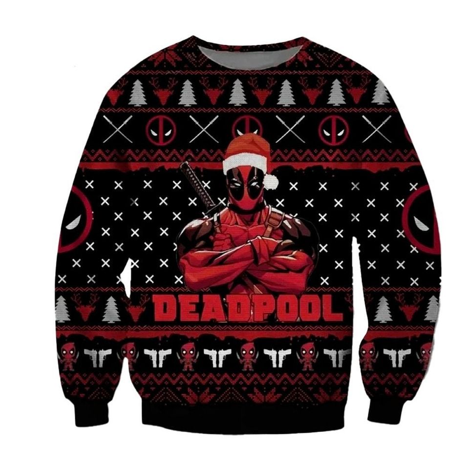 Hero Santa Hat Ugly Christmas Sweater For Men & Women Christmas Gift Sweater PT1126 - WeCustomit