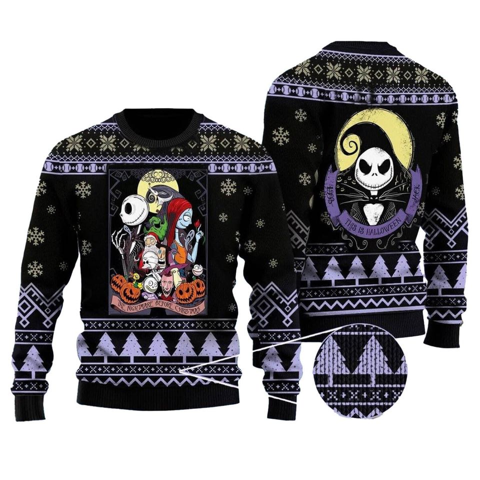 Nightmare Christmas Ugly Christmas Sweater For Men & Women Christmas Gift Sweater PT1127 - WeCustomit