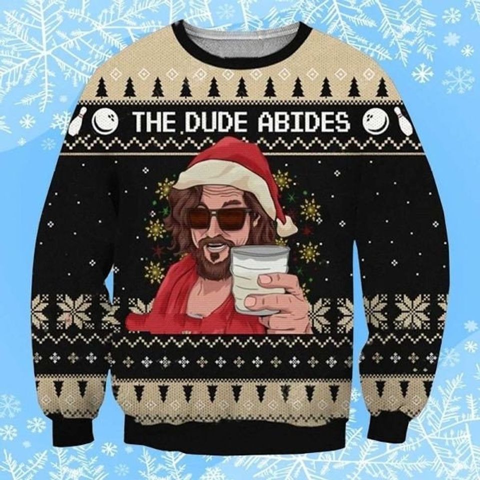 The Dude Abides Ugly Christmas Sweater For Men & Women Christmas Gift Sweater PT1140 - WeCustomit