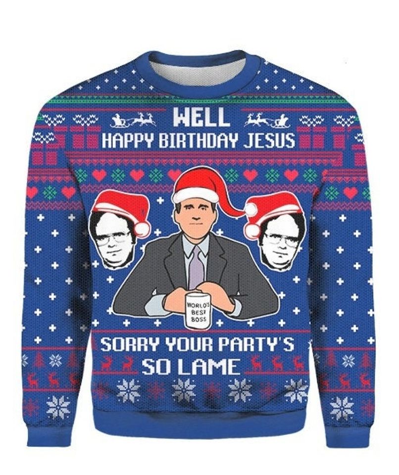 Well Happy Birthday Jesus Ugly Christmas Sweater For Men & Women Christmas Gift Sweater PT1142 - WeCustomit