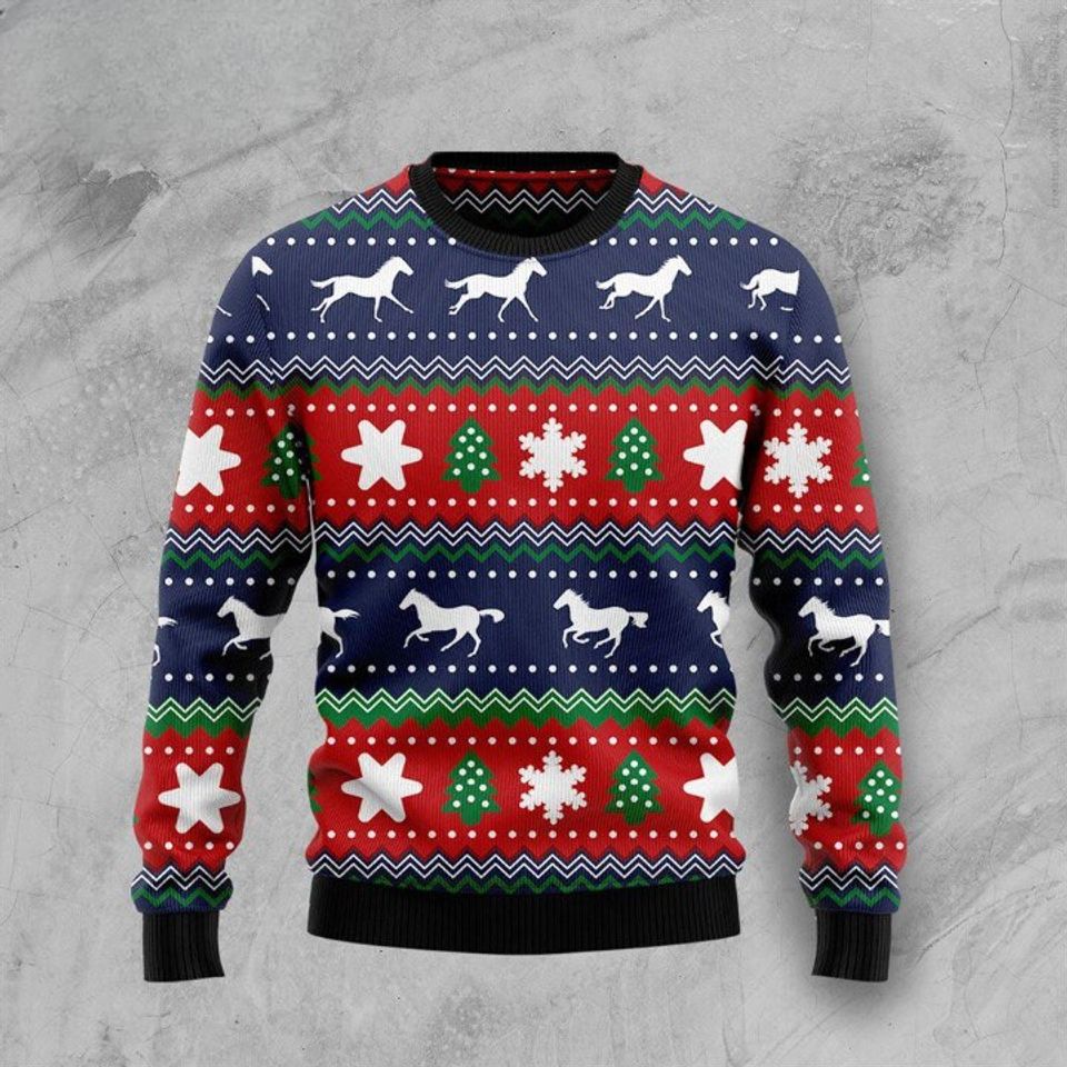 Amazing Horses Ugly Christmas Sweater For Men & Women Christmas Gift Sweater PT1154 - WeCustomit