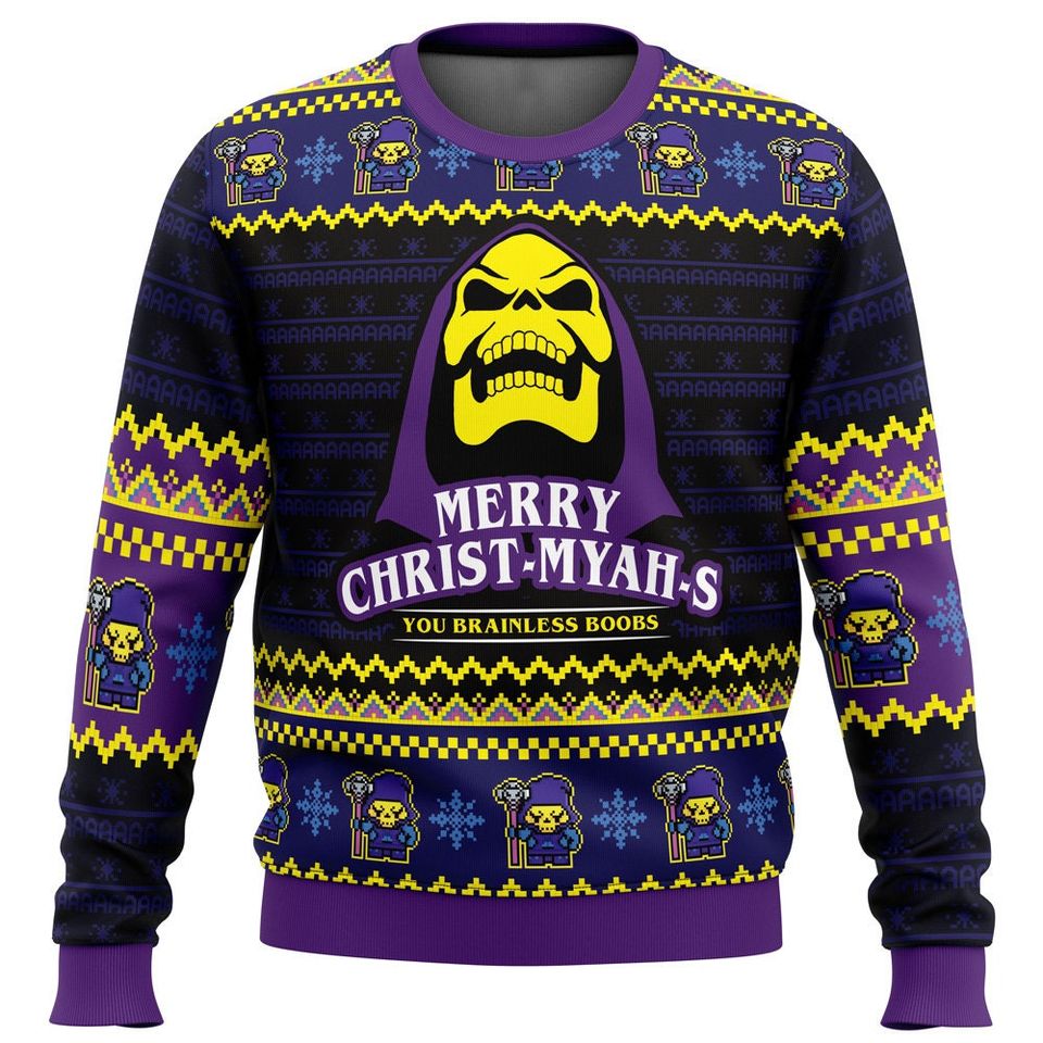 MYAH-rry Christ-MYAHs He-Man Ugly Christmas Sweater For Men & Women Christmas Gift Sweater PT1159 - WeCustomit