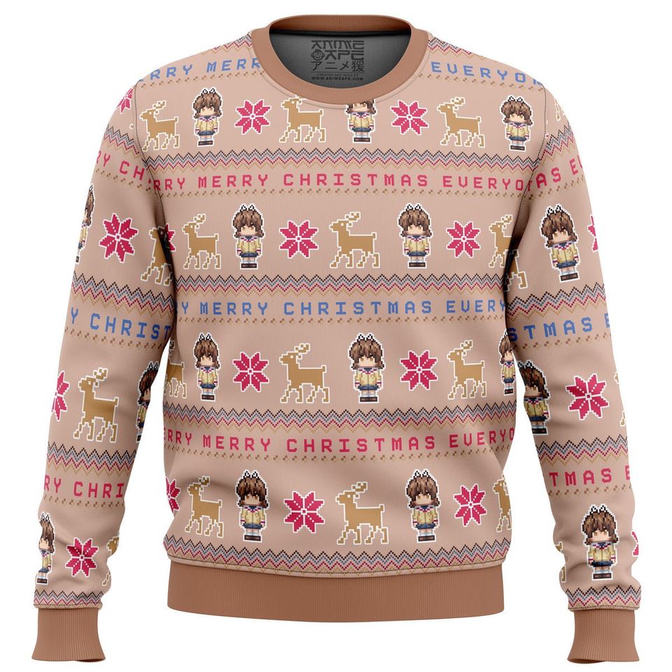 Clannad Merry Mery Christmas Furukawa Nagisa Ugly Christmas Sweater For Men & Women Christmas Gift Sweater BH728 - WeCustomit