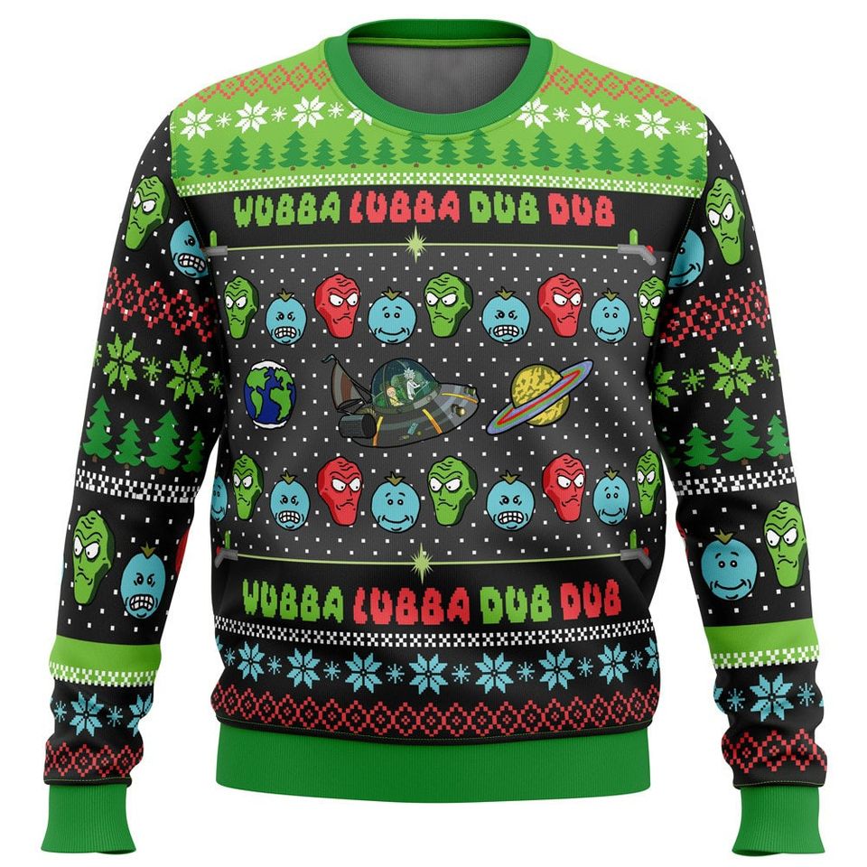 Wubba Lubba Rick and Rickandmorty Ugly Christmas Sweater For Men & Women Christmas Gift Sweater BH734 - WeCustomit