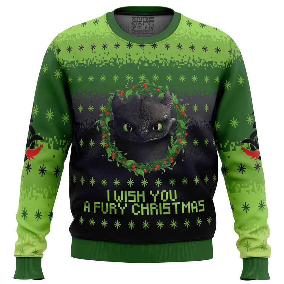 Toothless Ugly Christmas Sweater For Men & Women Christmas Gift Sweater BH740 - WeCustomit