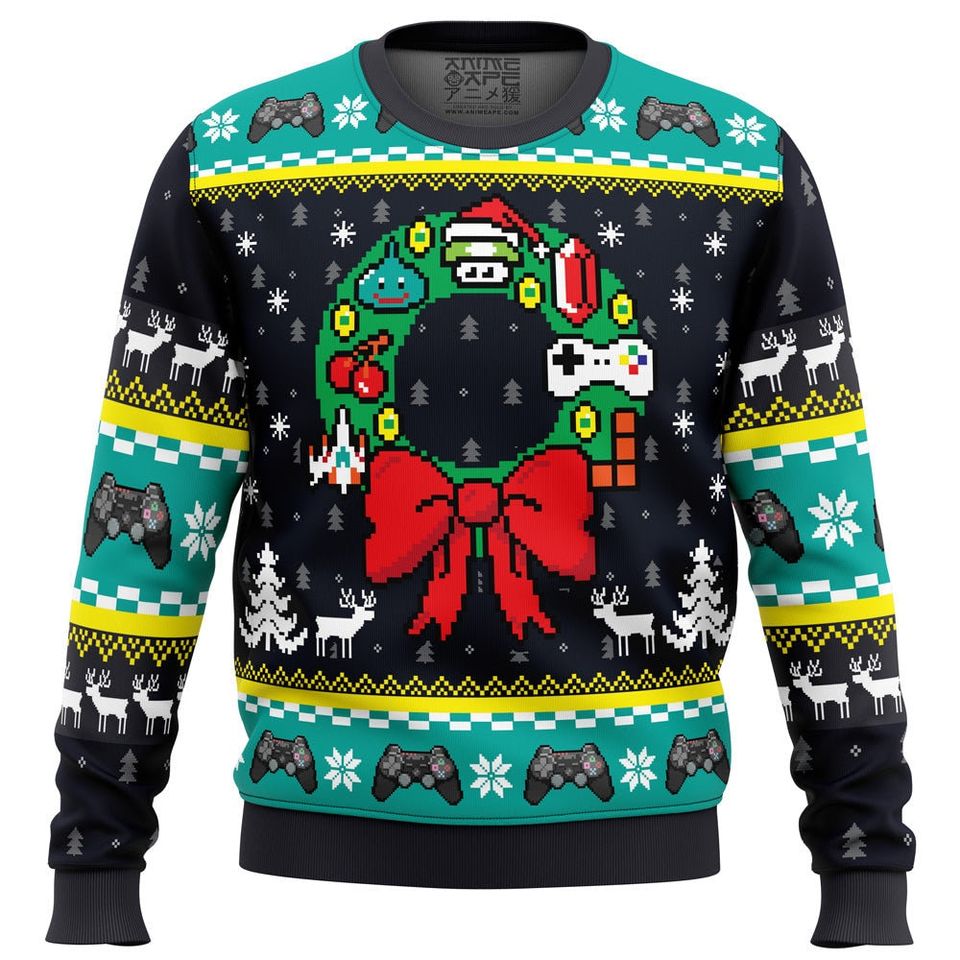 Game On Gamer Ugly Christmas Sweater For Men & Women Christmas Gift Sweater BH744 - WeCustomit