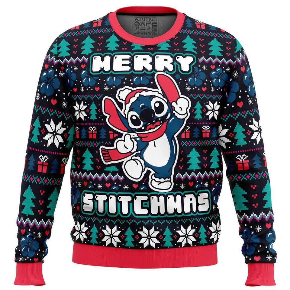 Merry Stitchmas Stitch Ugly Christmas Sweater For Men & Women Christmas Gift Sweater BH753 - WeCustomit
