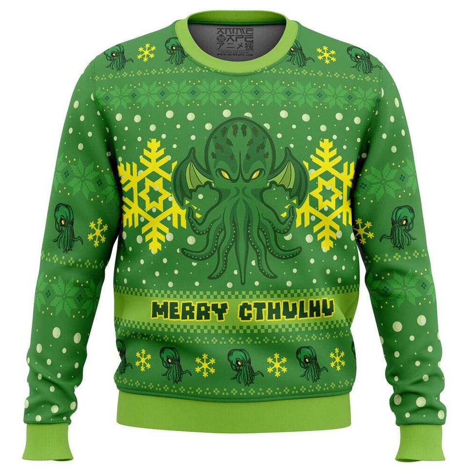 Merry Cthulhu Ugly Christmas Sweater For Men & Women Christmas Gift Sweater BH761 - WeCustomit