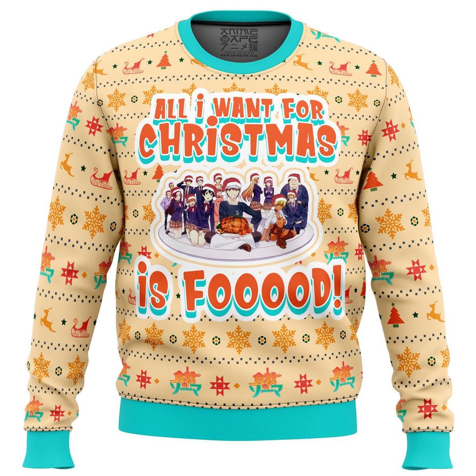 Food Wars Culinary Academy Ugly Christmas Sweater For Men & Women Christmas Gift Sweater BH781 - WeCustomit