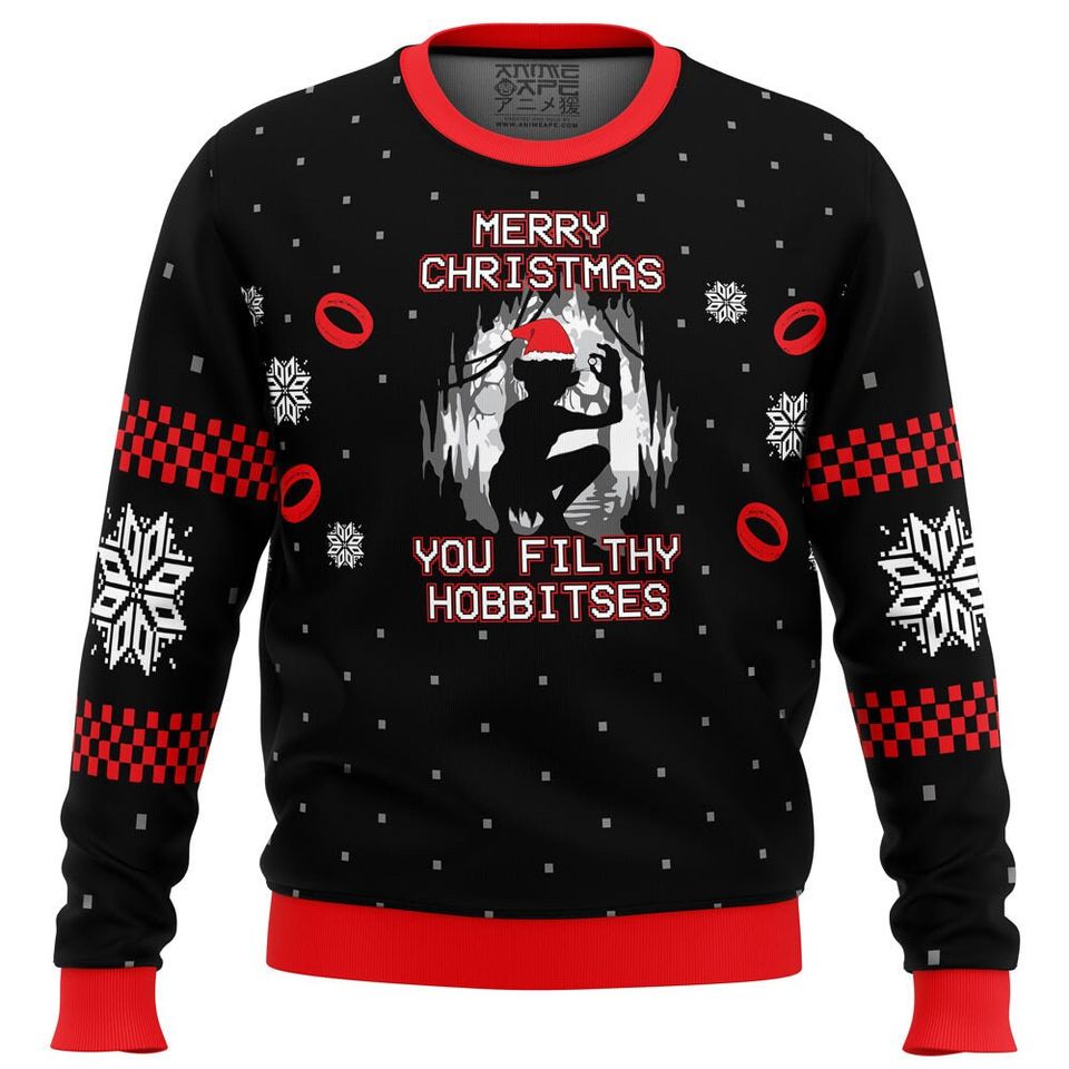 LOTR Filthy Hobitses Ugly Christmas Sweater For Men & Women Christmas Gift Sweater BH795 - WeCustomit