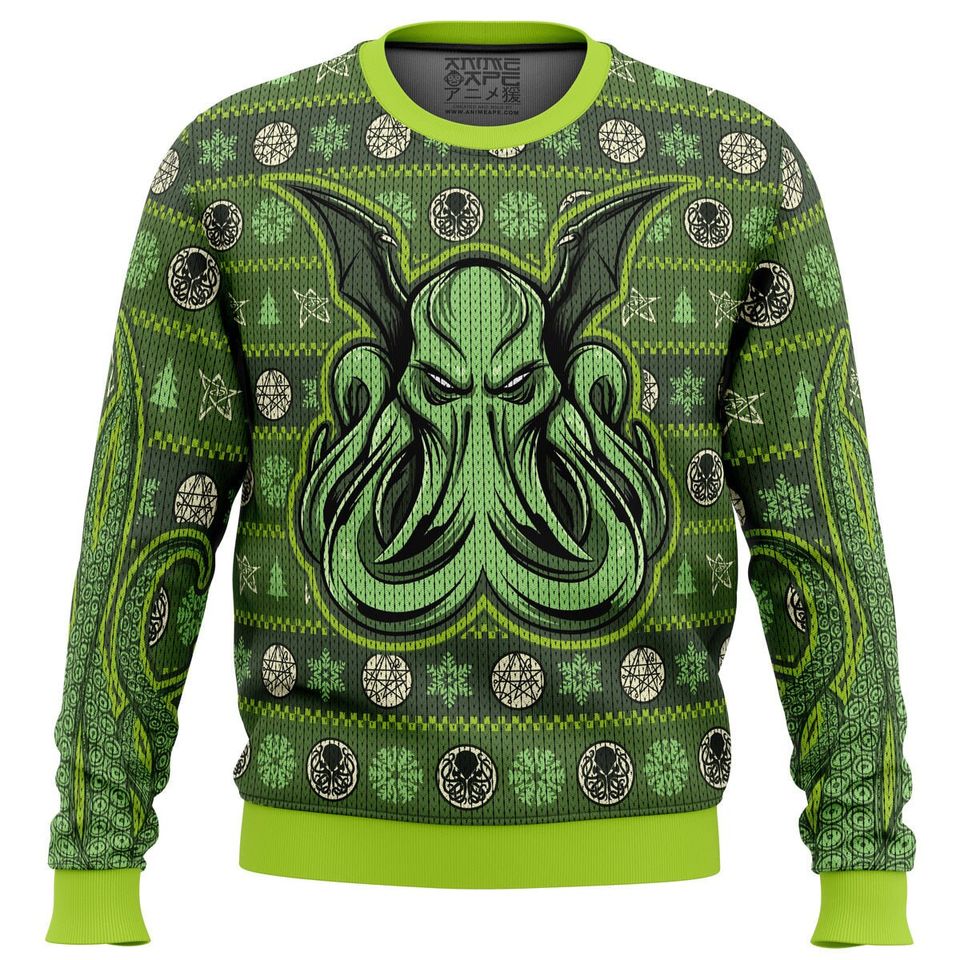 Cute Xmas Cthulhu Ugly Christmas Sweater For Men & Women Christmas Gift Sweater BH808 - WeCustomit