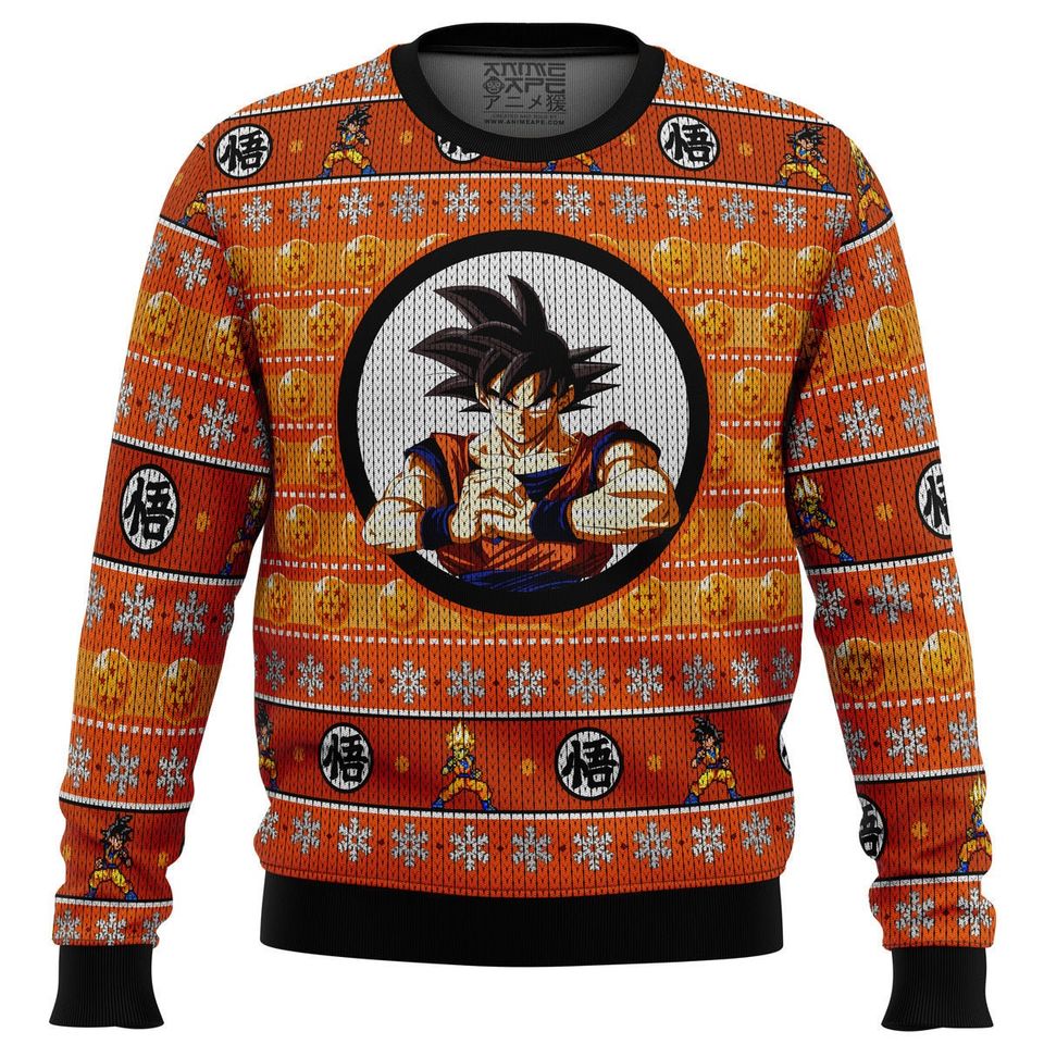 Cute Xmas DragonZ Goku Ugly Christmas Sweater For Men & Women Christmas Gift Sweater BH827 - WeCustomit