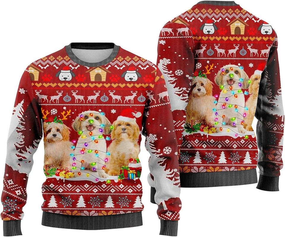 Cavachon Ugly Christmas Sweater For Men & Women Christmas Gift Sweater BH836 - WeCustomit