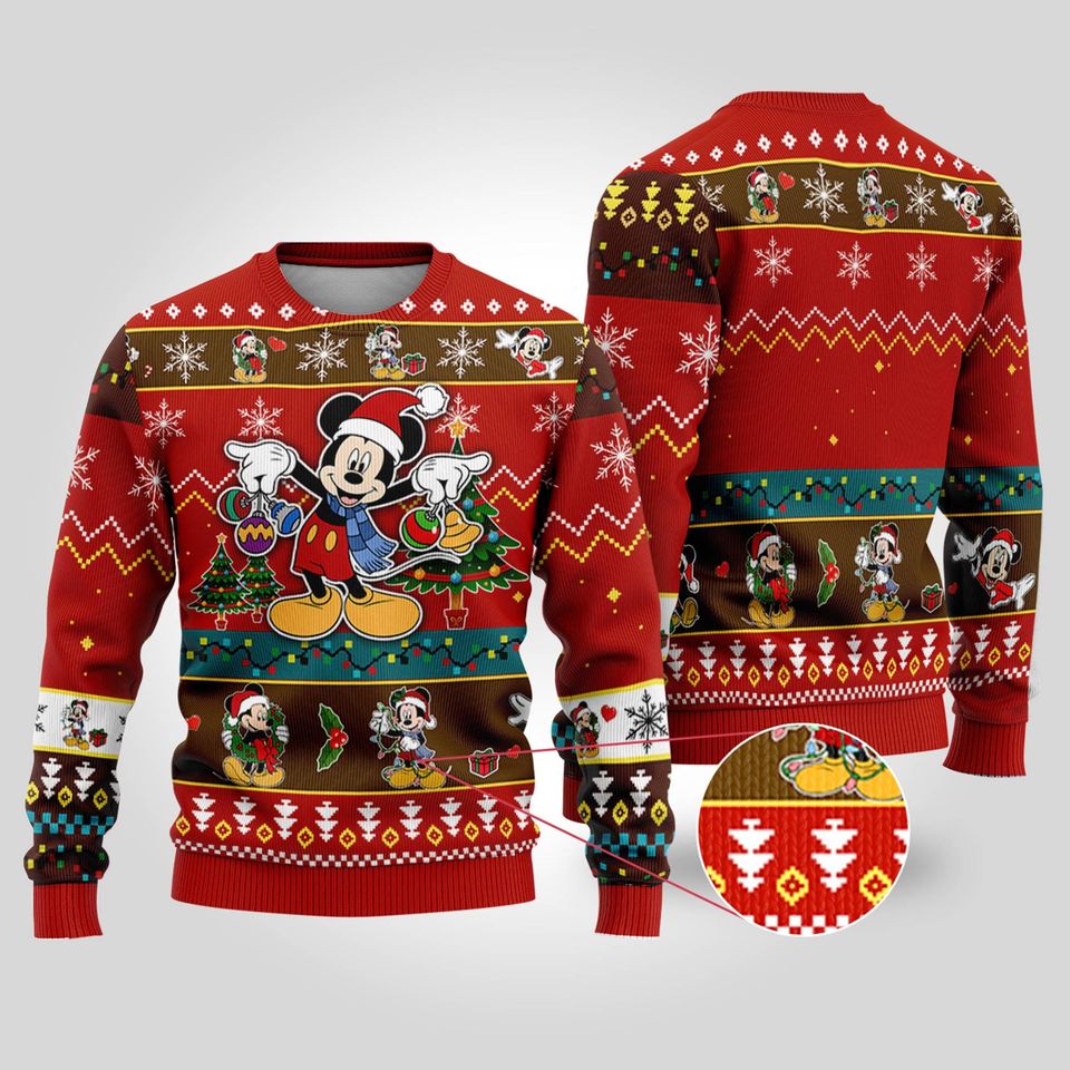 Mic.key And Friends Ugly Christmas Sweater For Men & Women Christmas Gift Sweater BH844 - WeCustomit