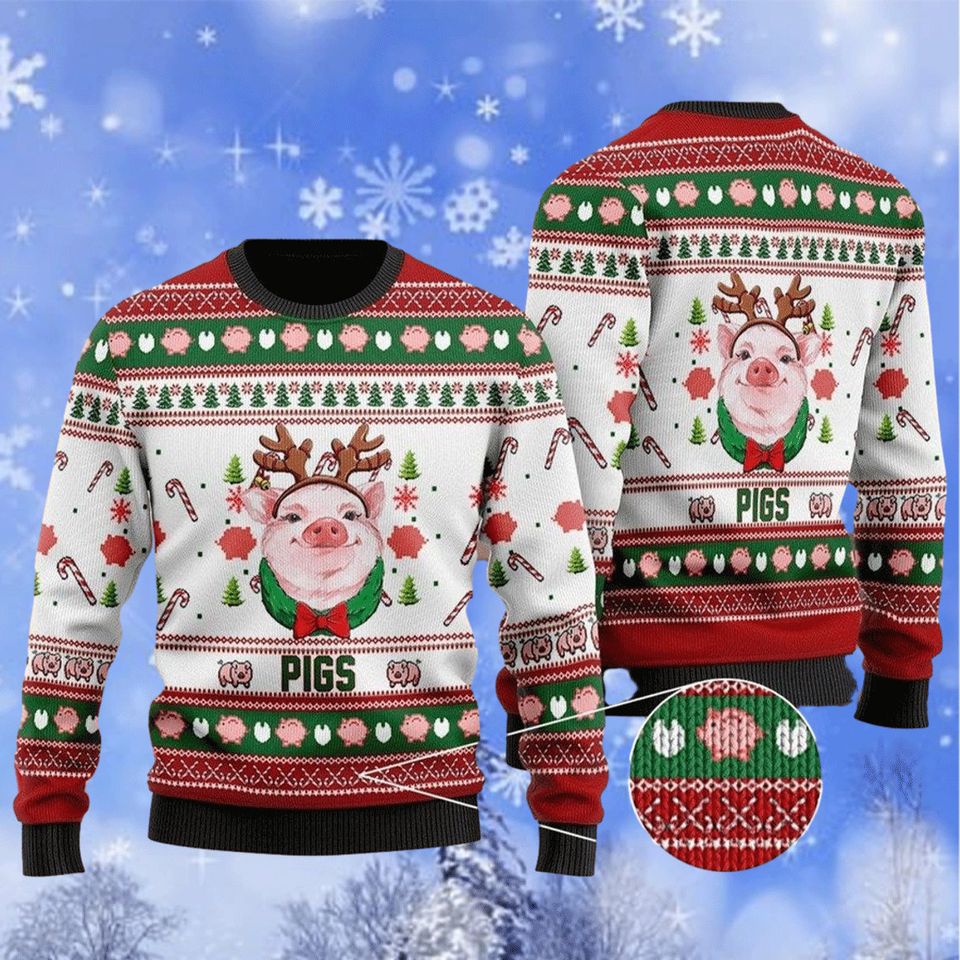 Pig Ugly Christmas Sweater For Men & Women Christmas Gift Sweater BH851 - WeCustomit