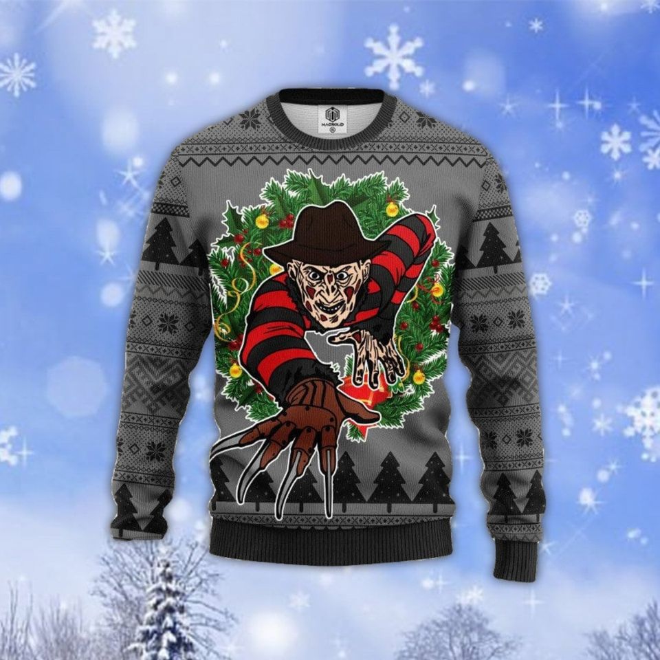 Freddy Krueger Ugly Christmas Sweater For Men & Women Christmas Gift Sweater BH854 - WeCustomit