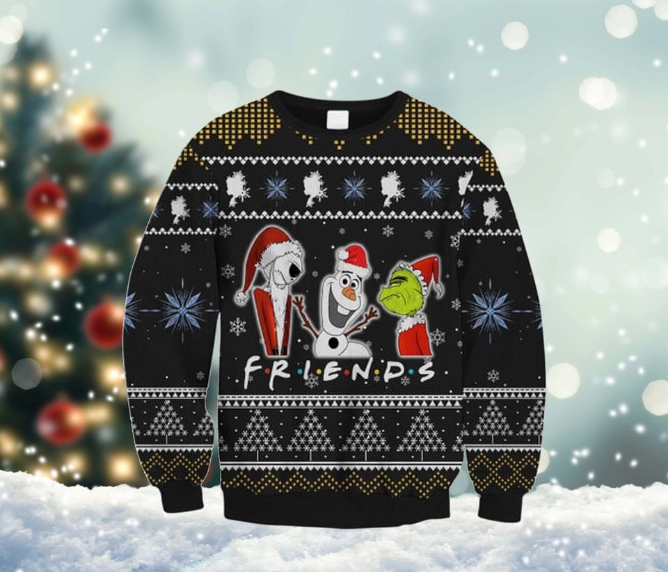 Jack Olaf and Griinch Ugly Christmas Sweater For Men & Women Christmas Gift Sweater BH861 - WeCustomit